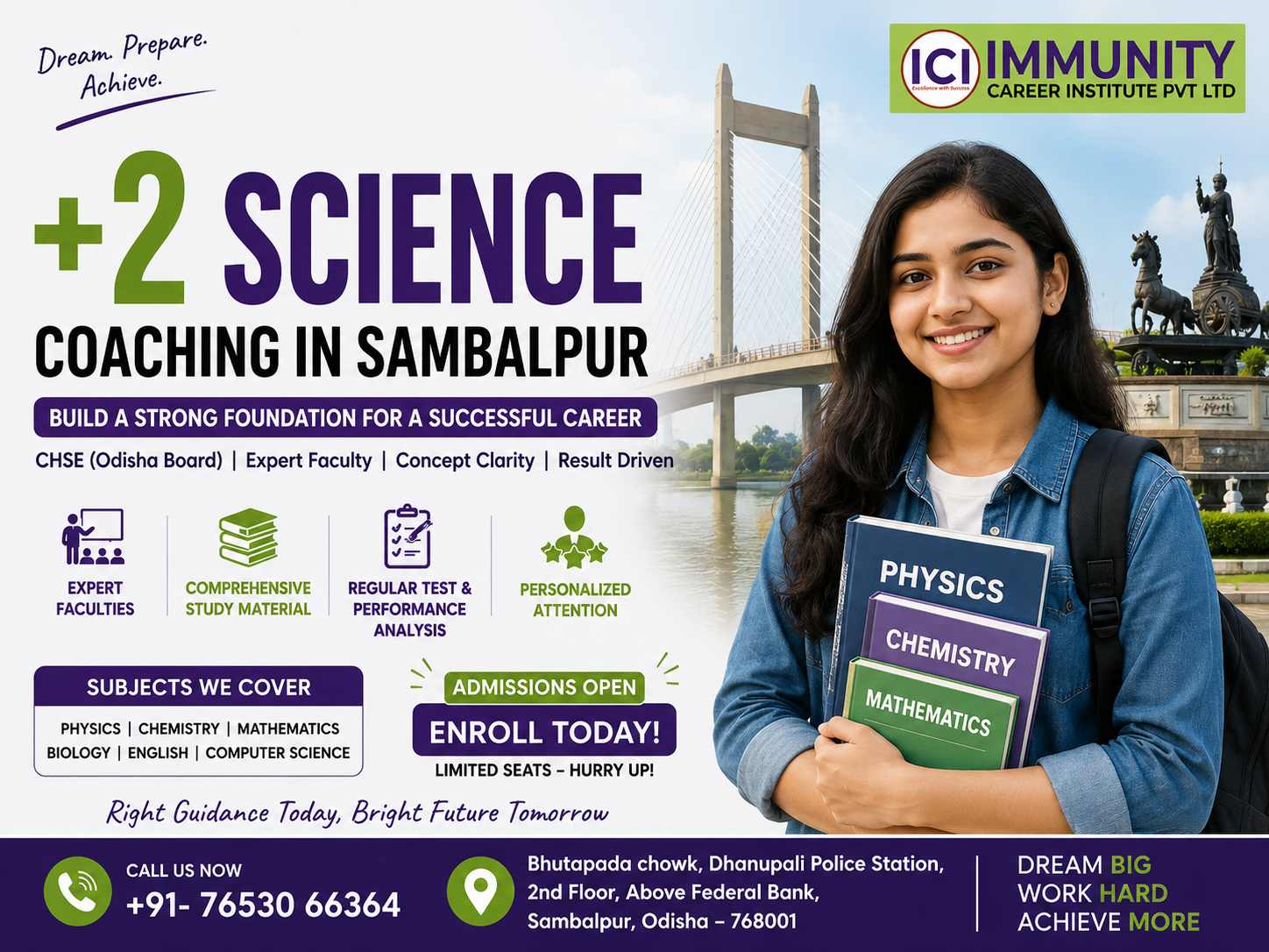  Top +2 Science Coaching in Sambalpur | Immunity Career Institute