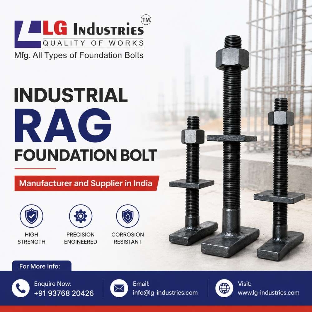  Industrial Rag Foundation Bolt Manufacturer and Supplier in India | LG Industries