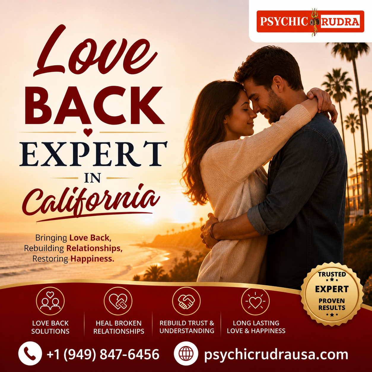  Trusted Love Back Expert in California - Psychic Rudra