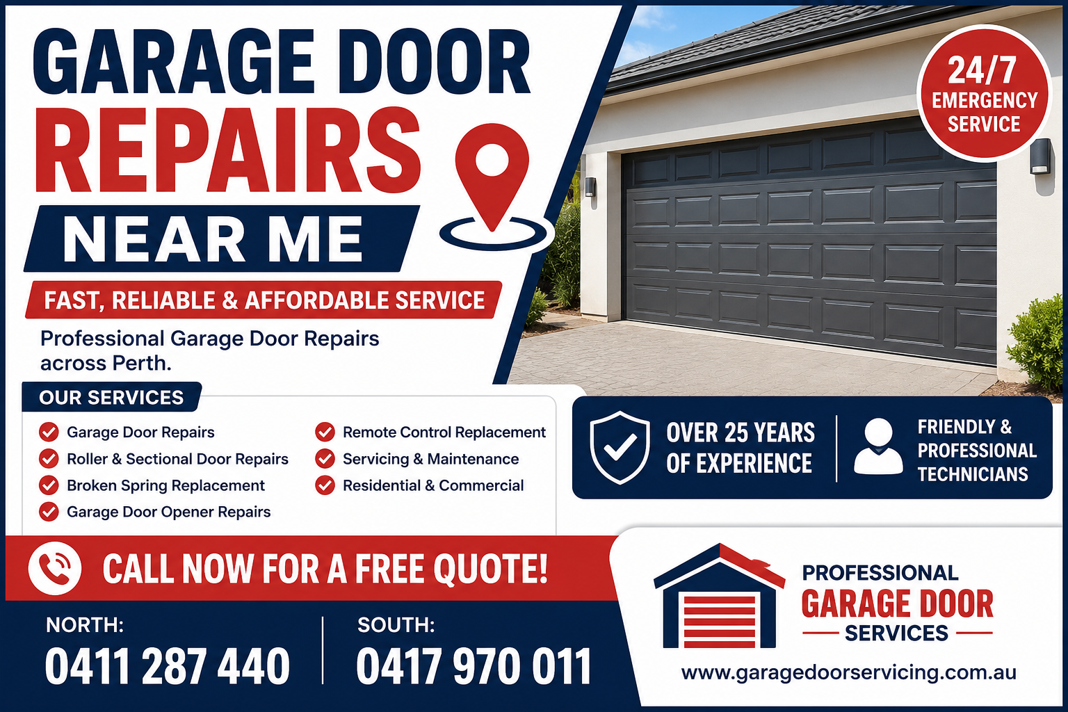  Garage Door Repairs Near Me – Fast & Reliable Perth Service