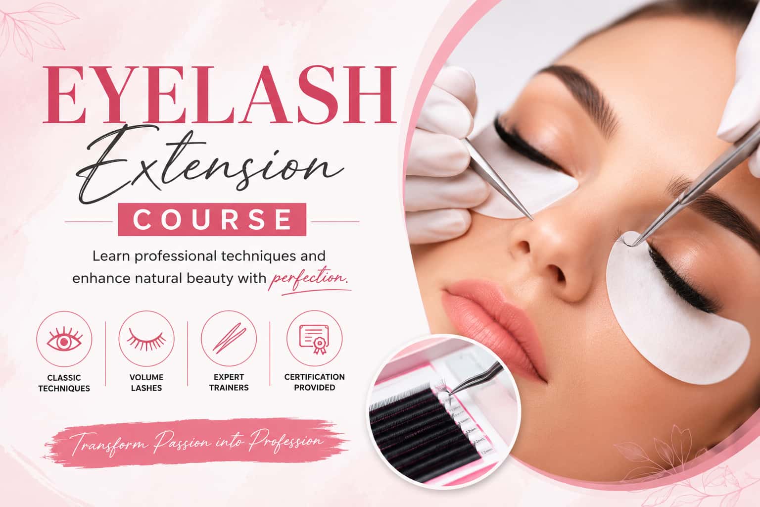  Eyelash Extension Course – Enroll Now!