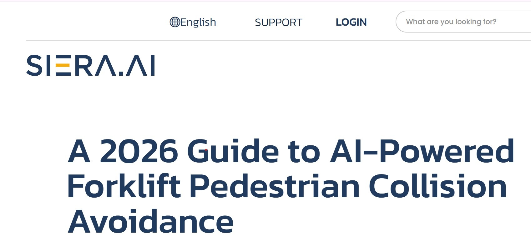  A 2026 Guide to AI-Powered Forklift Pedestrian Collision Avoidance - SIERA.AI
