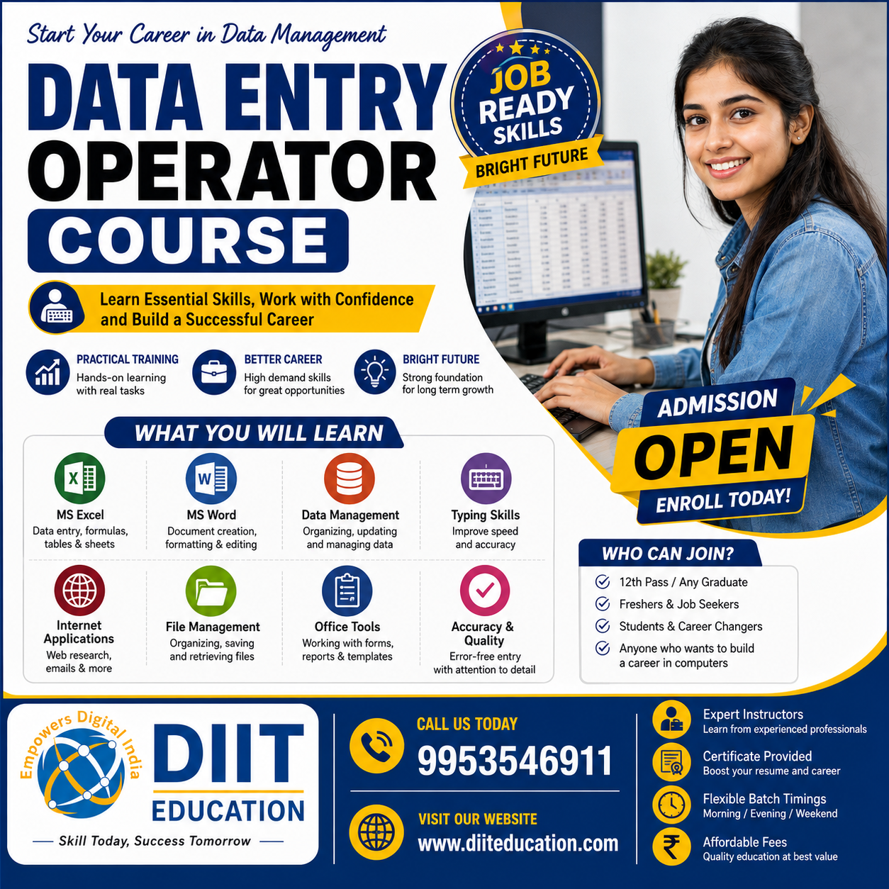  Data Entry Operator Course in Noida Job Ready Training