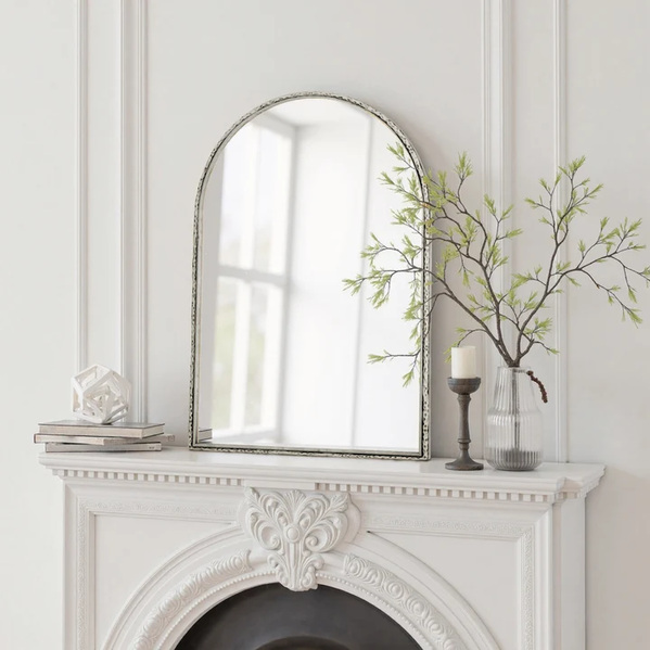  Round Mirror: Arched Brass & Wood Design Collection