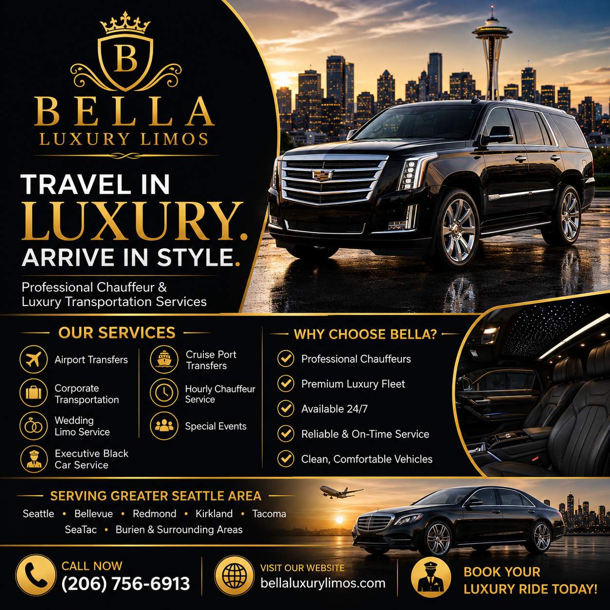  hourly limo Burien, WA