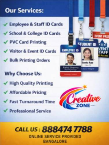  Digital Qr Code ID card | Lanyards Rs. 25/- | Plastic Id card Rs/ 15/-  | 501