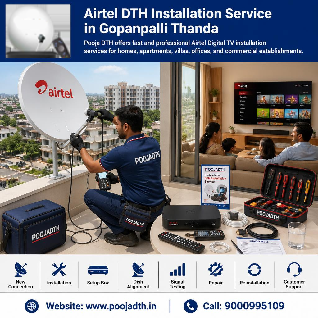  Airtel DTH Installation Service in Gopanpalli Thanda