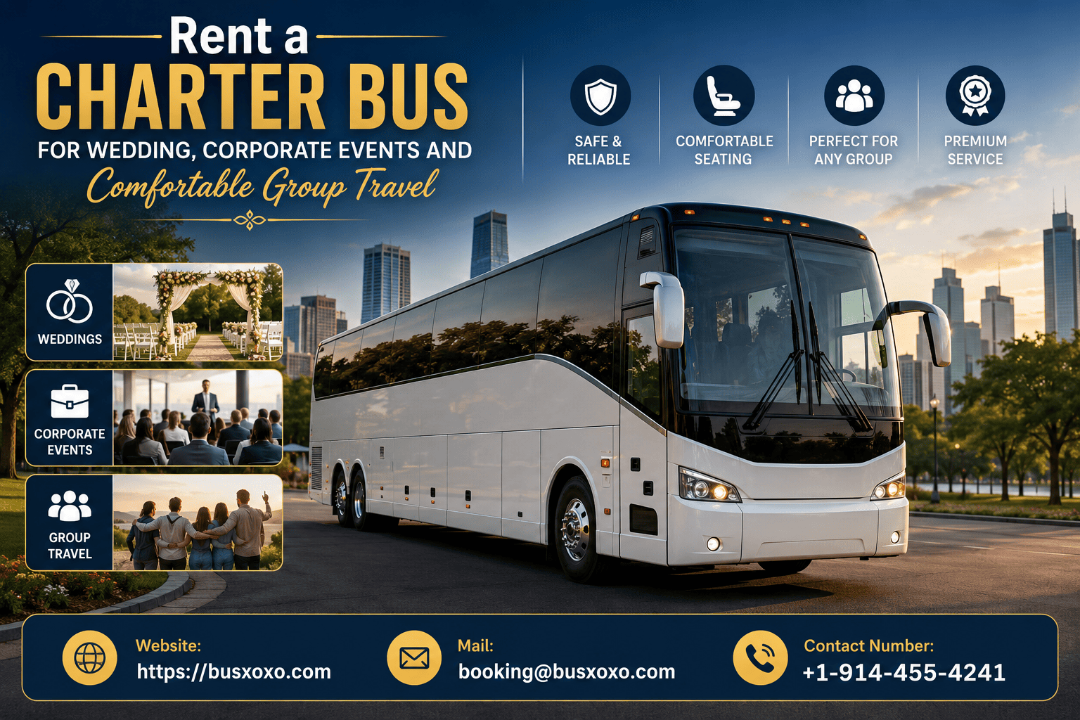  Book Wedding Charter Bus Rental in North Carolina | Busxoxo