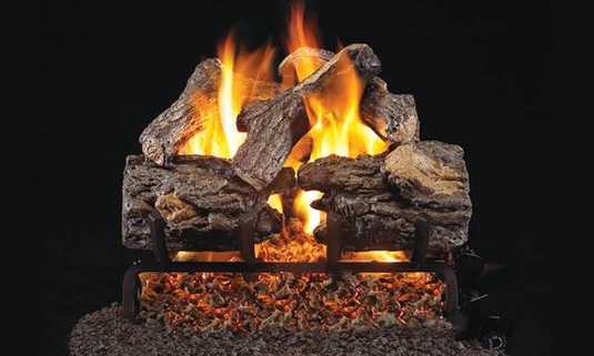  Buy Burnt Rustic Oak 16" Vented Gas Log Set with G4 Series Glowing Ember Burner by RH Peterson Real Fyre