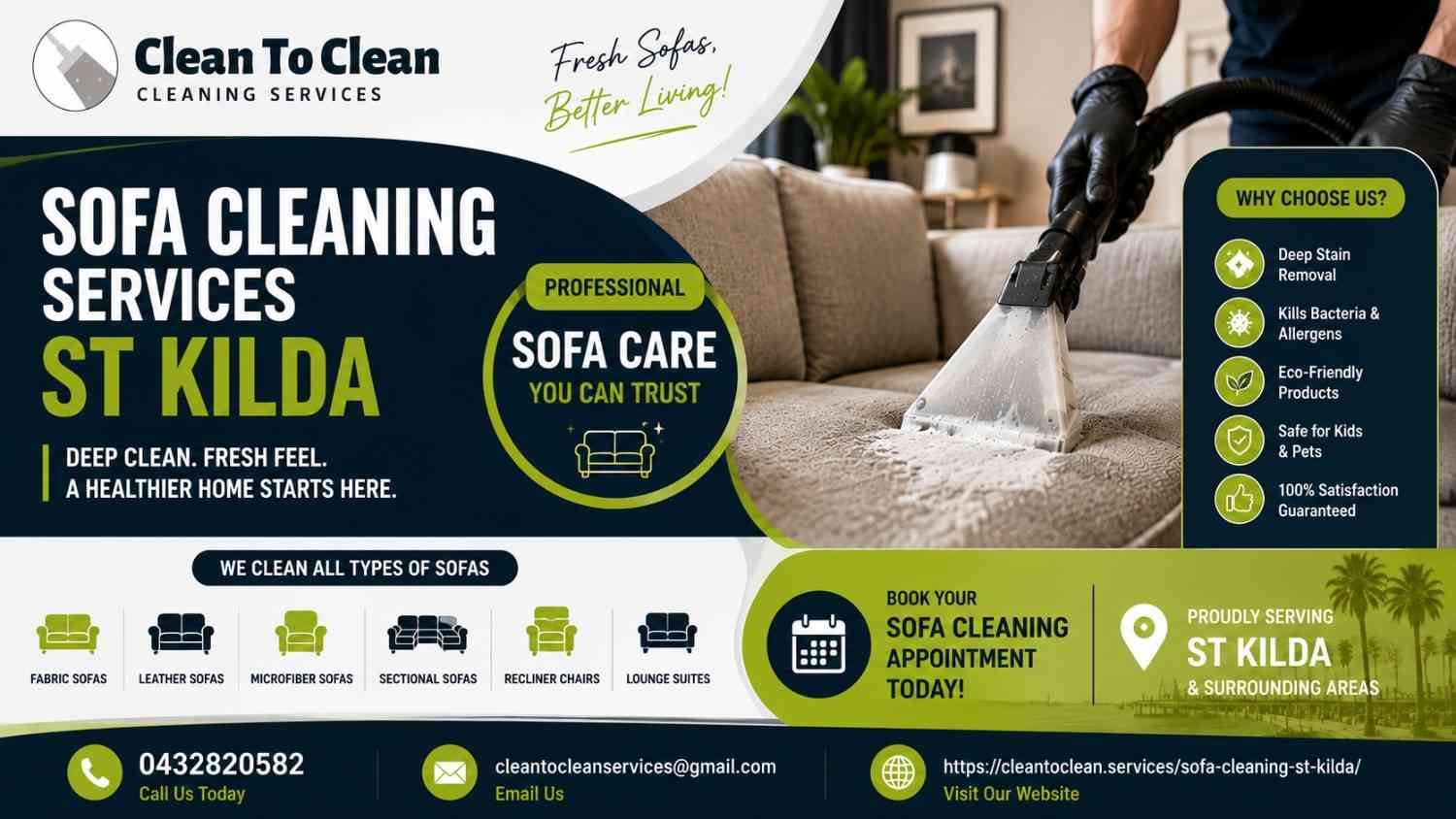  sofa cleaning services St Kilda