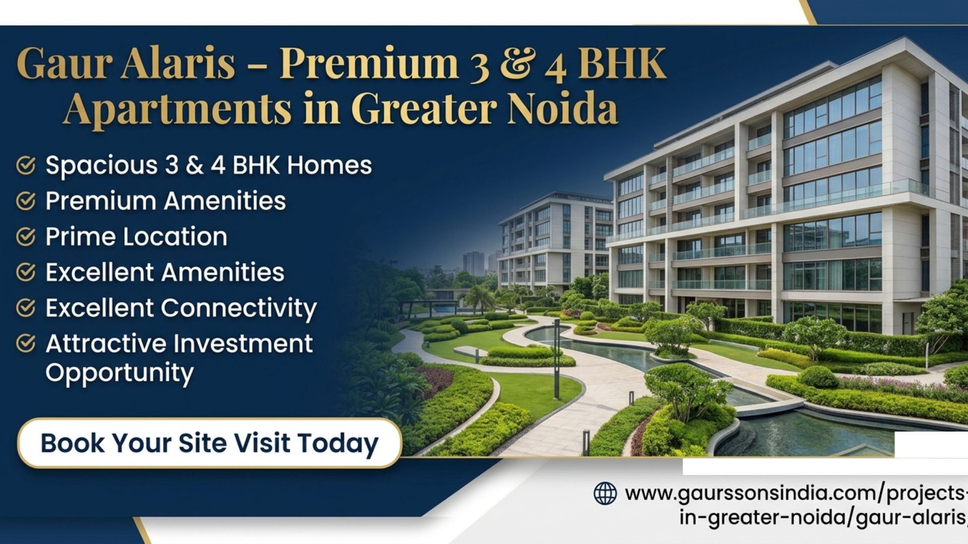 Gaur Alaris – Premium 3 & 4 BHK Apartments in Greater Noida