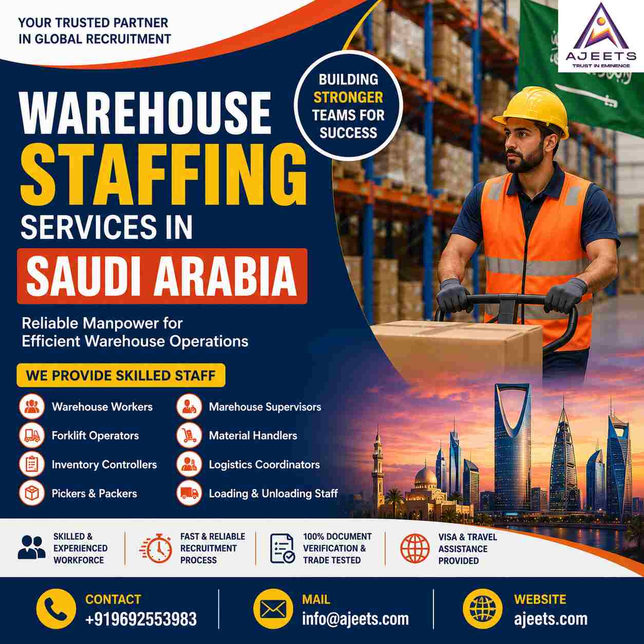  Warehouse Recruitment Agency for Saudi Arabia