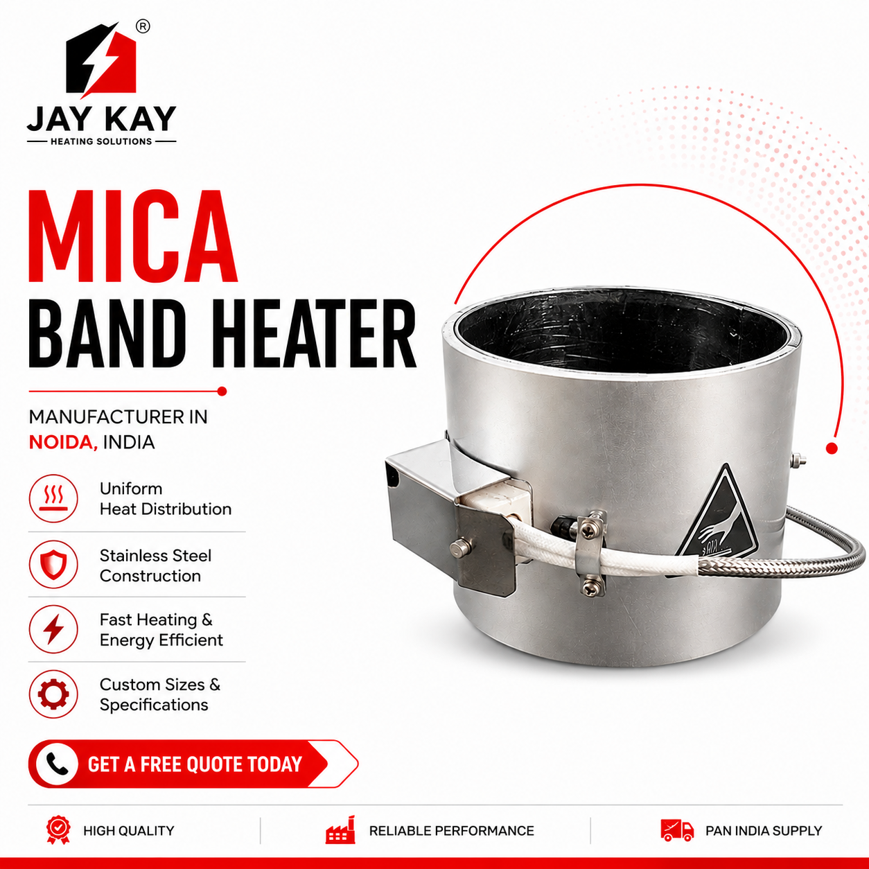  Mica Band Heaters Manufacturer in Noida, India