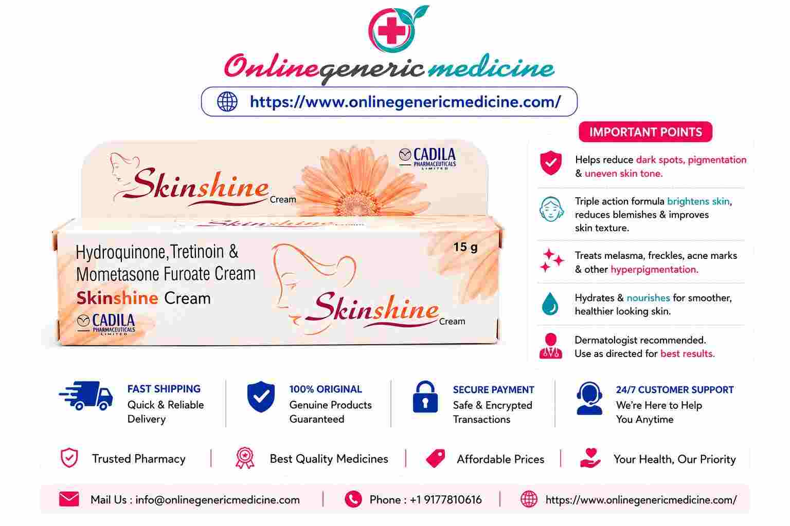  Skinshine Cream | Skin Care Cream for an Even-Looking Complexion