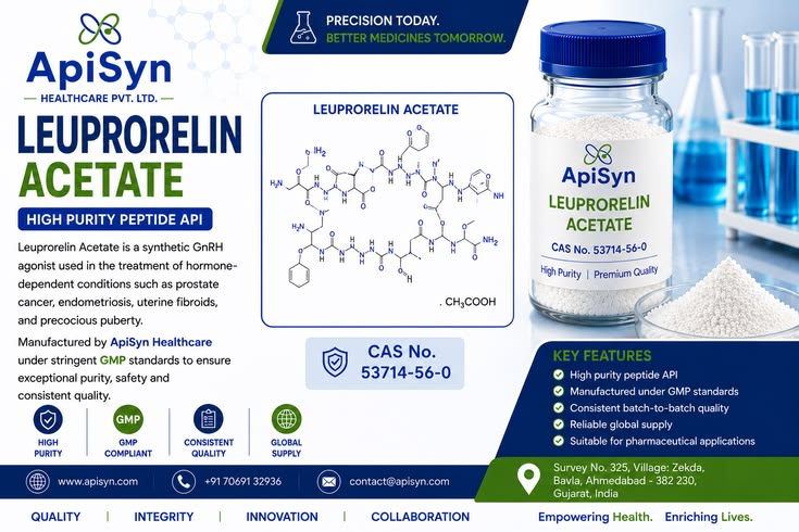  Leuprorelin Acetate API Manufacturer | ApiSyn