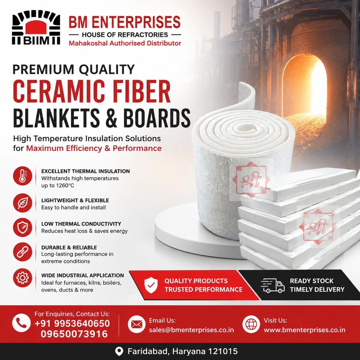  Choose Faridabad-Based Manufacturer for Ceramic Fiber Blankets & Boards
