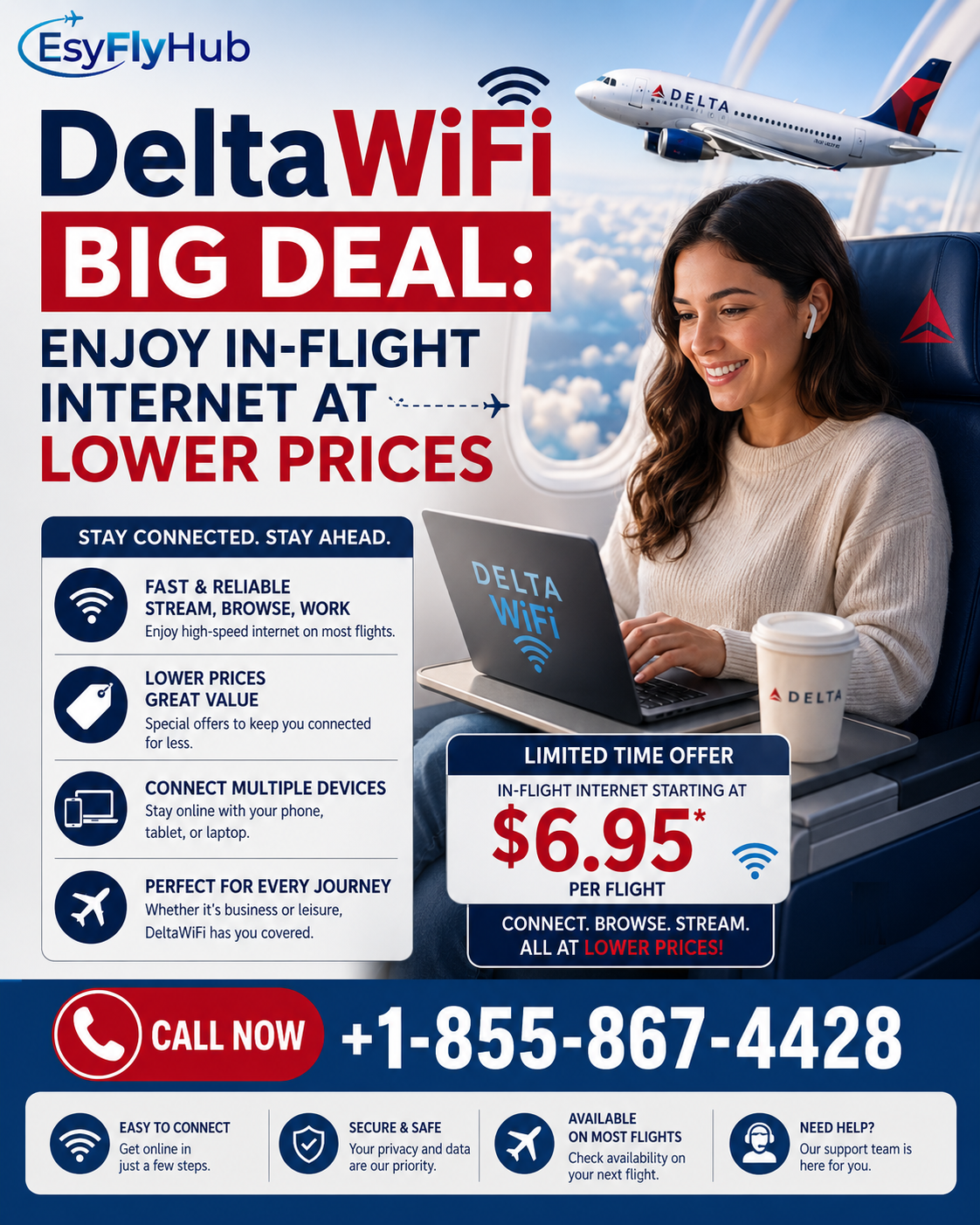  DeltaWiFi Big Deal: Enjoy In-Flight Internet at Lower Prices