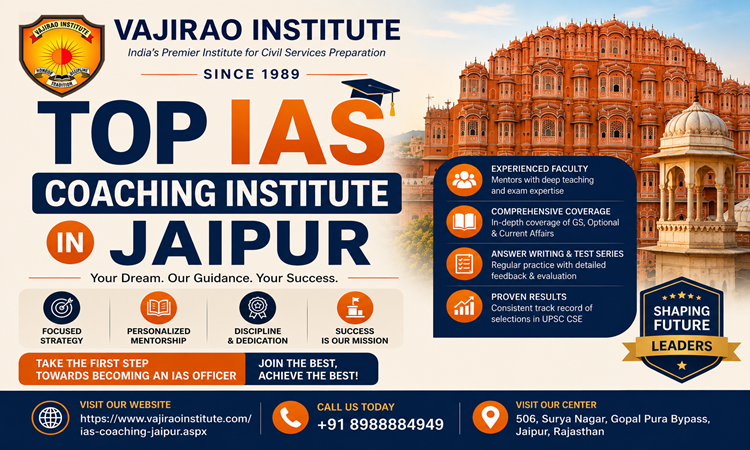  Top IAS Coaching Institute in Jaipur- Vajirao & Reddy Institute