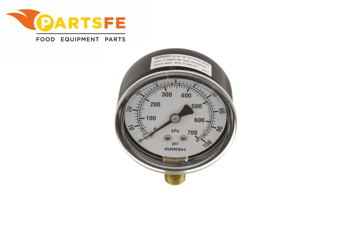  Hobart 00-328247 Dishwasher Dual Scale Pressure Gauge 0-100 PSI 2-1/2"