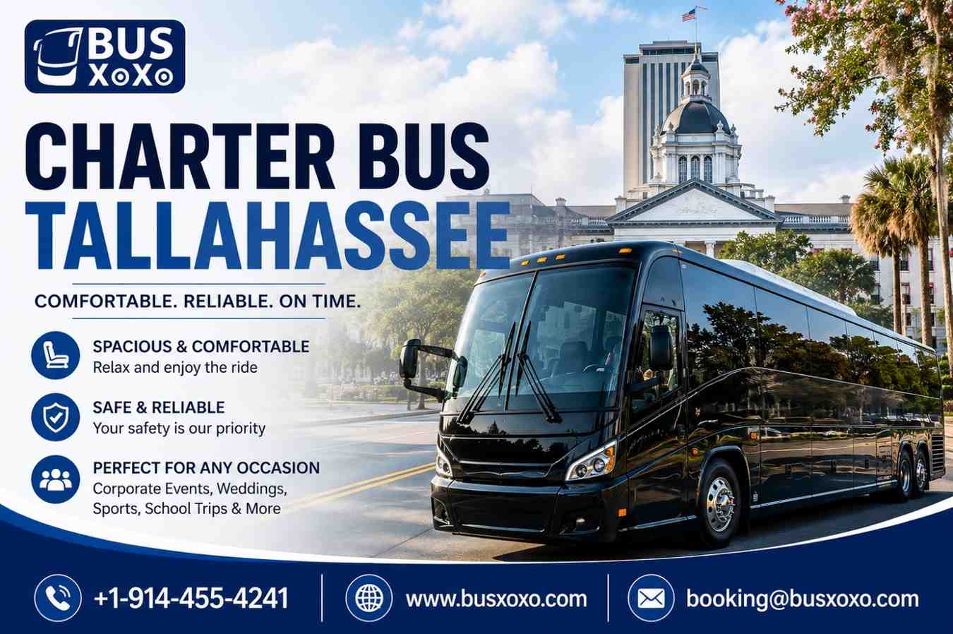 Rent a Charter Bus in Tallahassee for Easy Group Travel