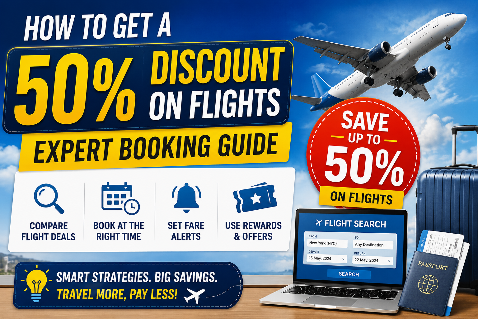  How to Get a 50% Discount on Flights: Expert Booking Guide