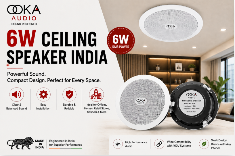  6W Ceiling Speaker India | Compact Commercial Audio Solution