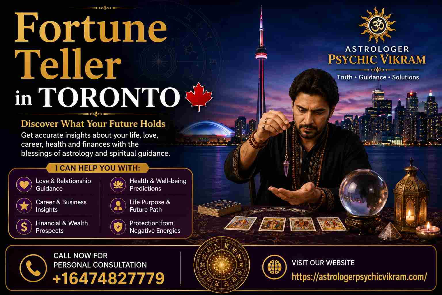  Fortune Teller in Toronto — Psychic Vikram, Palmistry & Astrology Reader