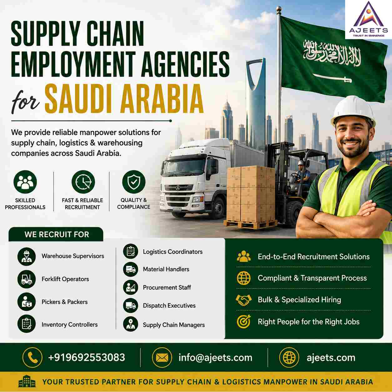  Supply Chain Employment Agencies in Saudi Arabia | AJEETS