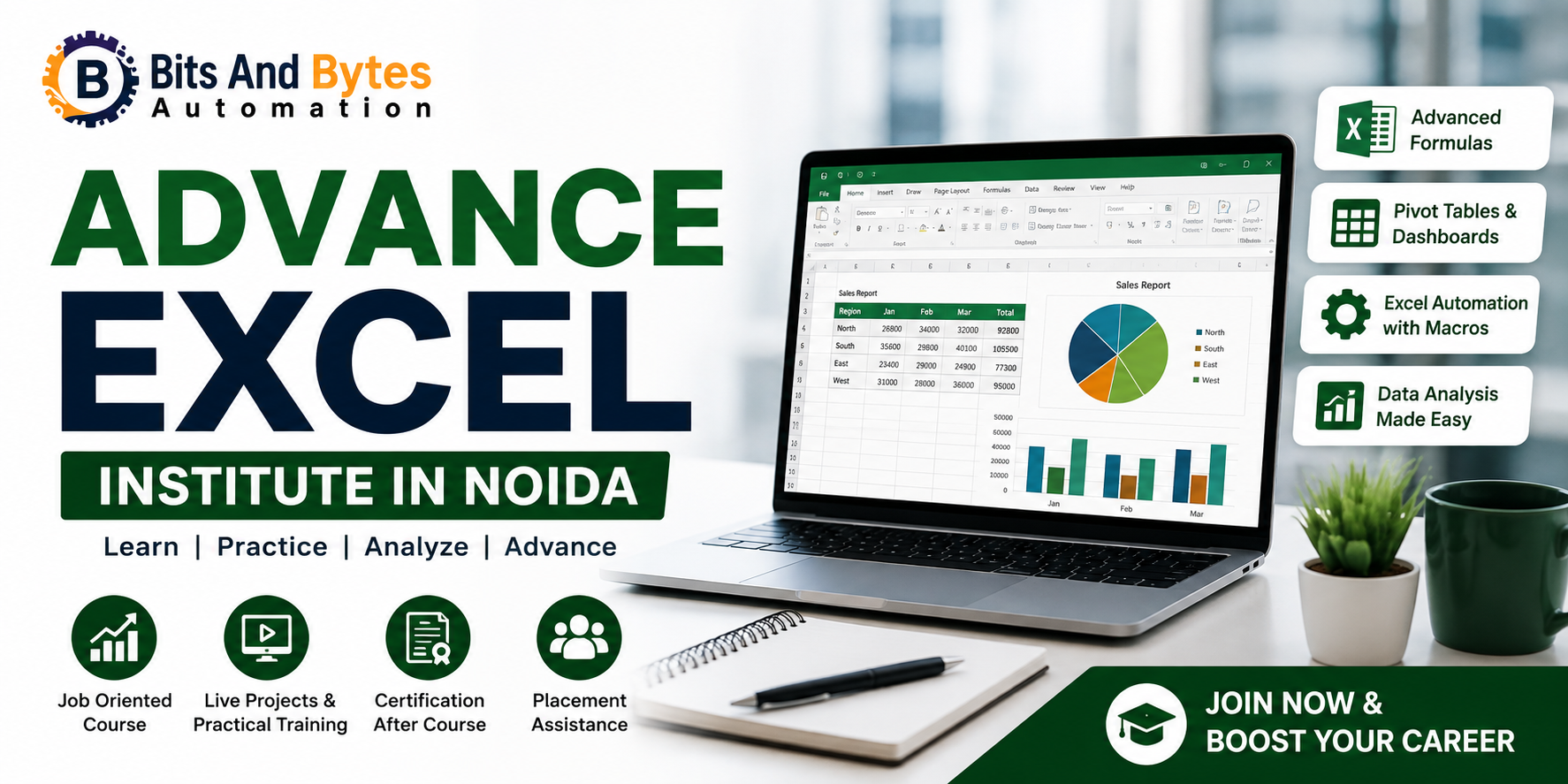  Top 5 Advance Excel Training Institute in Noida | Bits and Bytes Automation