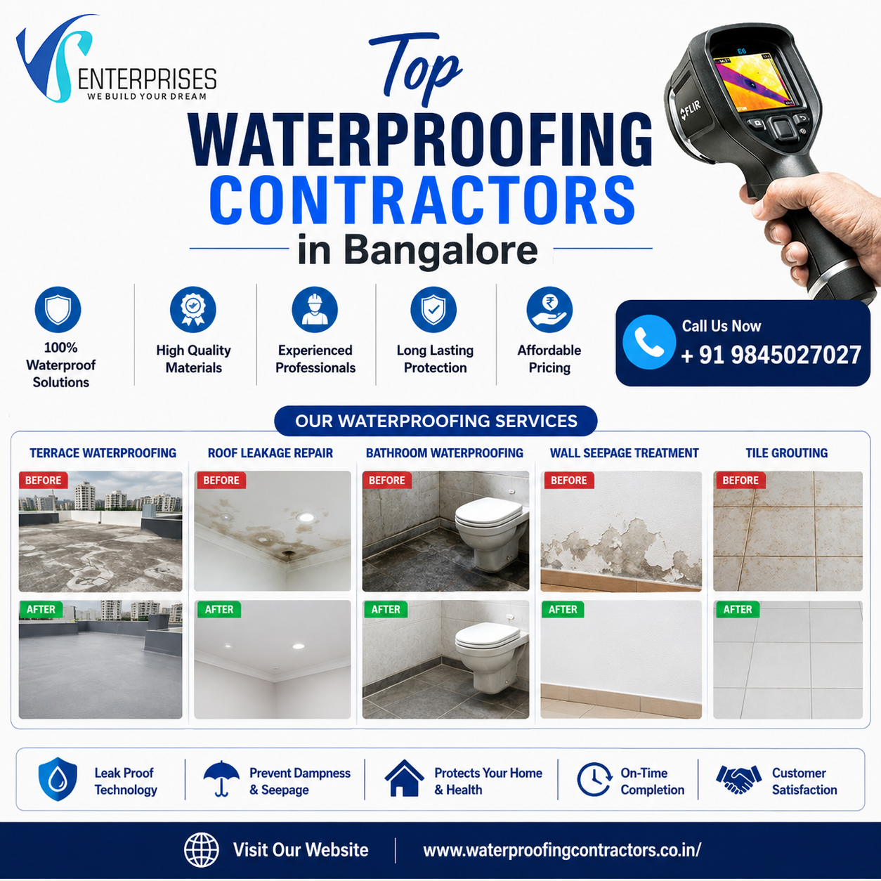  Top Waterproofing Contractors in Bangalore