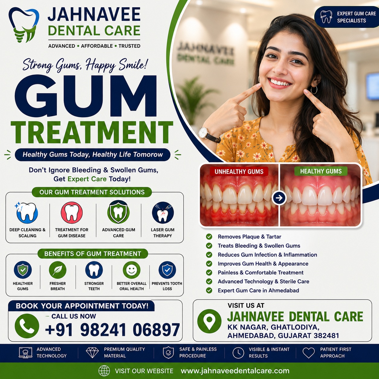  Painless Gum Treatment in Ahmadabad | Jahnavee Dental Care