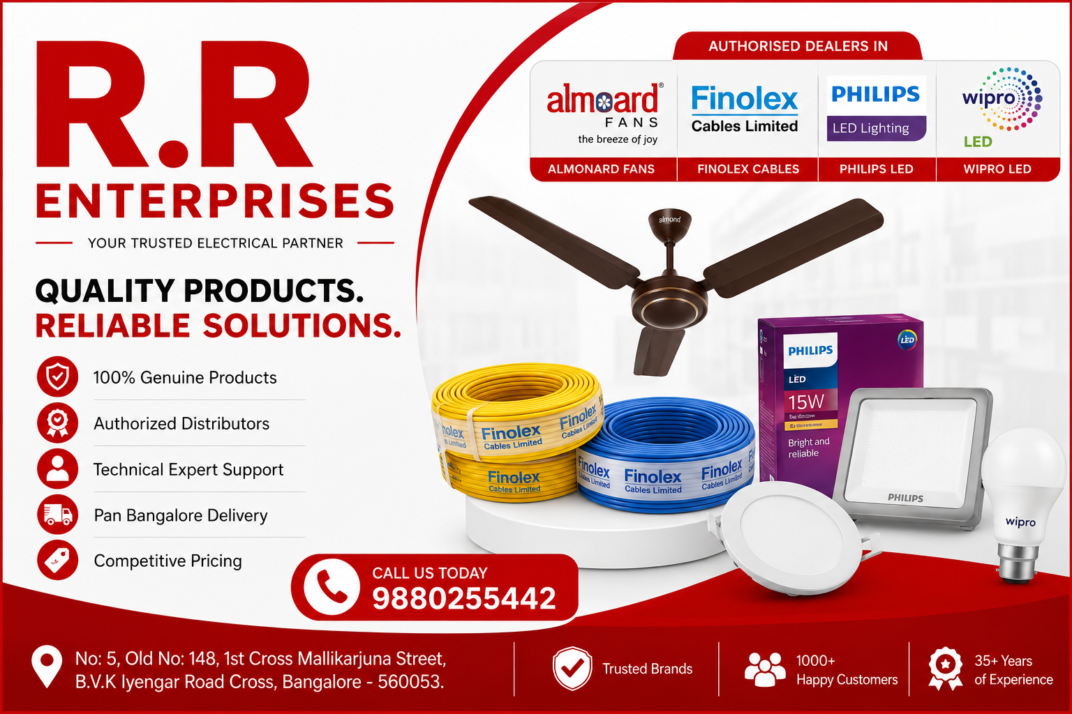  Electrical Shop in Bangalore – R.R Enterprises | Quality Products