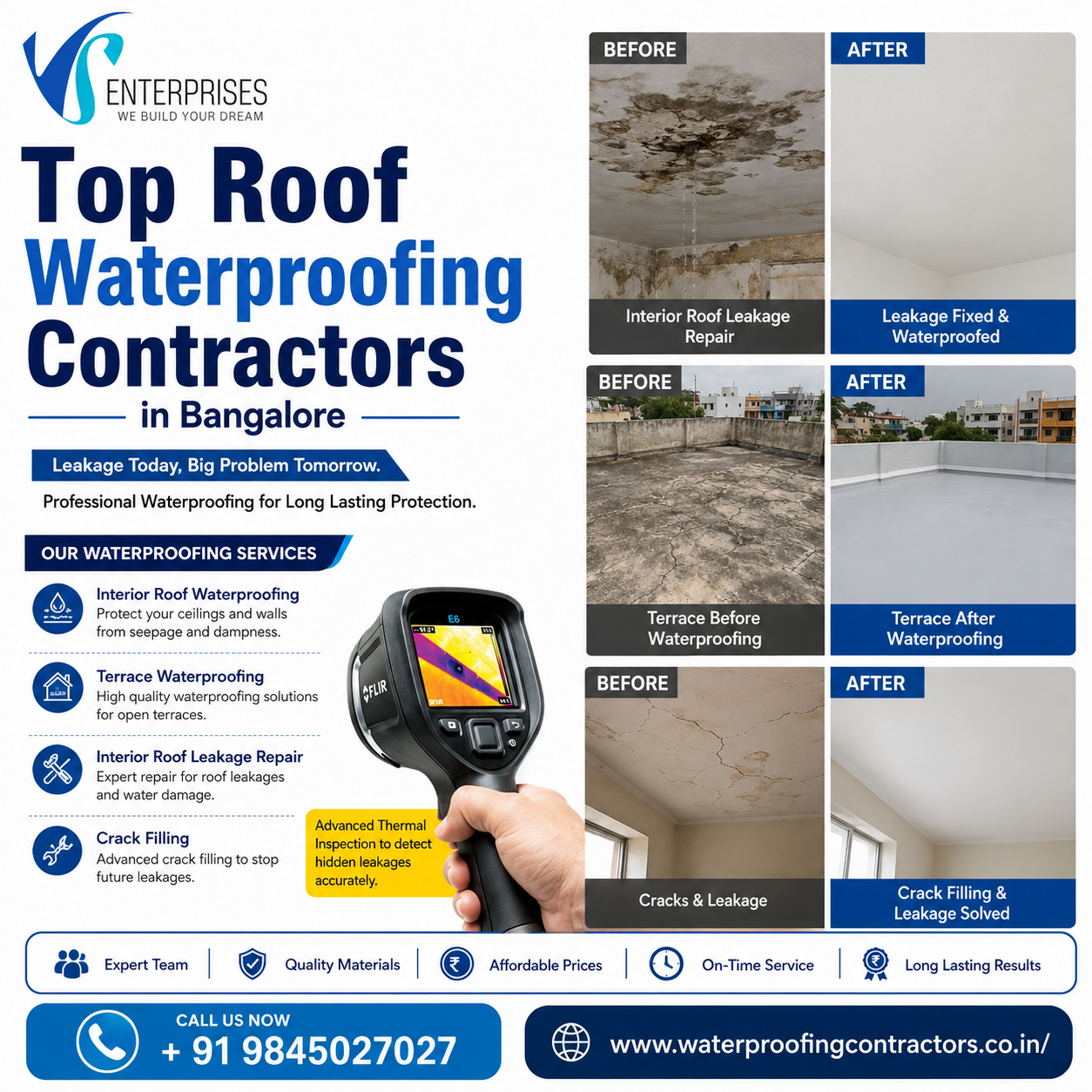 Top Roof Waterproofing Contractors in Bangalore