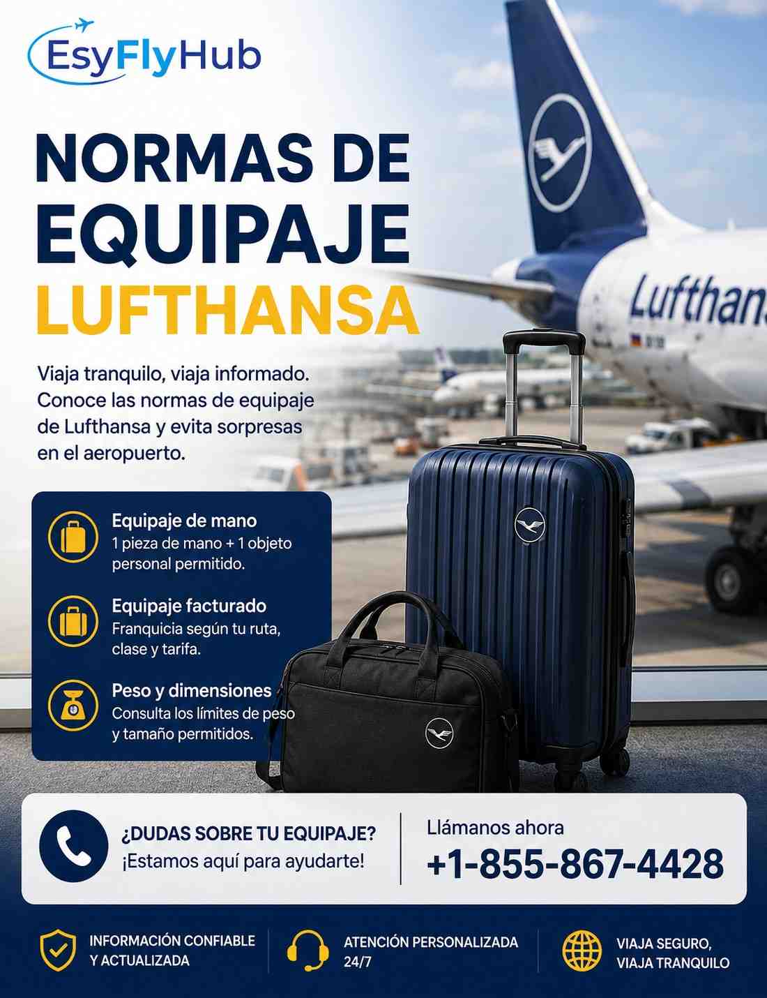  ¿Qué requisitos debe cumplir tu equipaje en Lufthansa?