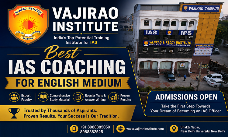  Best IAS Coaching for English Medium – Vajirao & Reddy Institute
