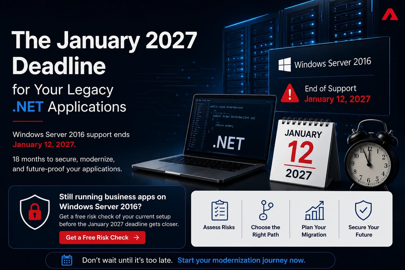  Windows Server 2016 End of Support and .NET Modernization Guide