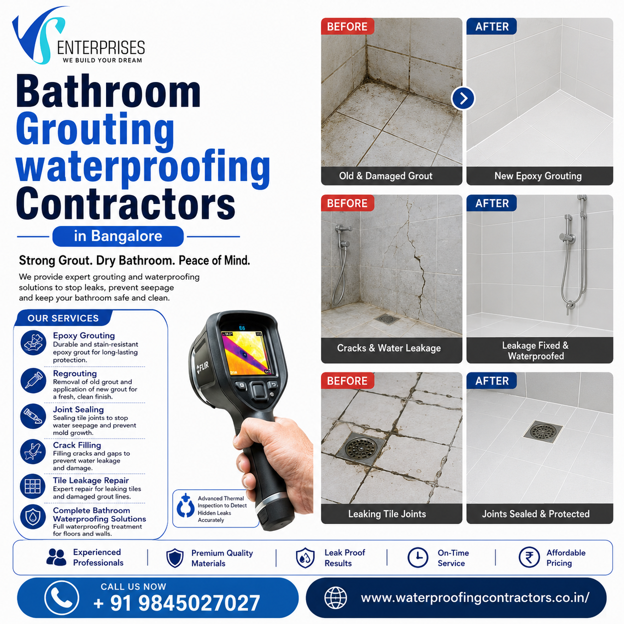  Bathroom Grouting Waterproofing Contractors in Bangalore