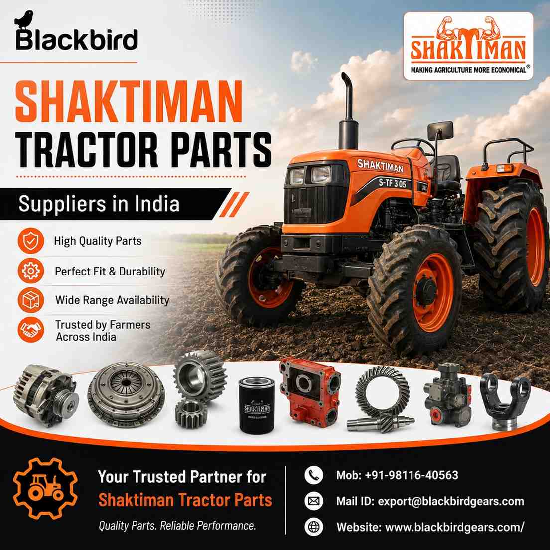  Quality Shaktiman Tractor Parts | Blackbirds Gears