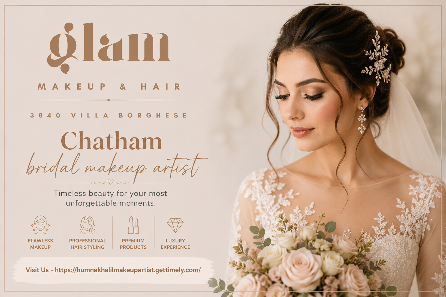  Chatham Bridal Makeup Artist | Elegant Wedding Makeup