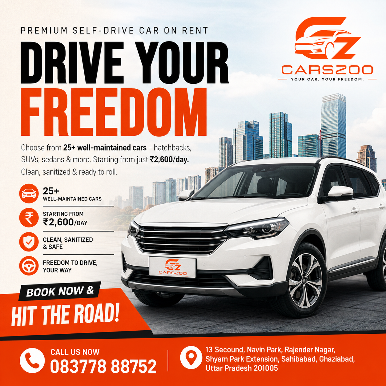  Looking for Premium Self-Drive Cars in Delhi NCR, Ghaziabad? Choose Carszoo