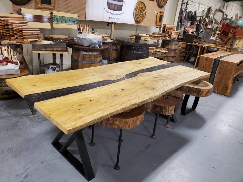  Conference Tables | Live Edge & Epoxy River Tables – Empty Barrel