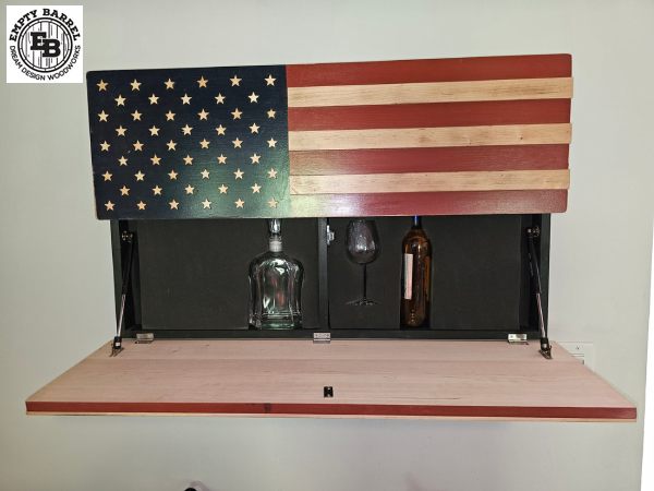  Flag Coin Holder | American Flag Challenge Coin Display – Empty Barrel