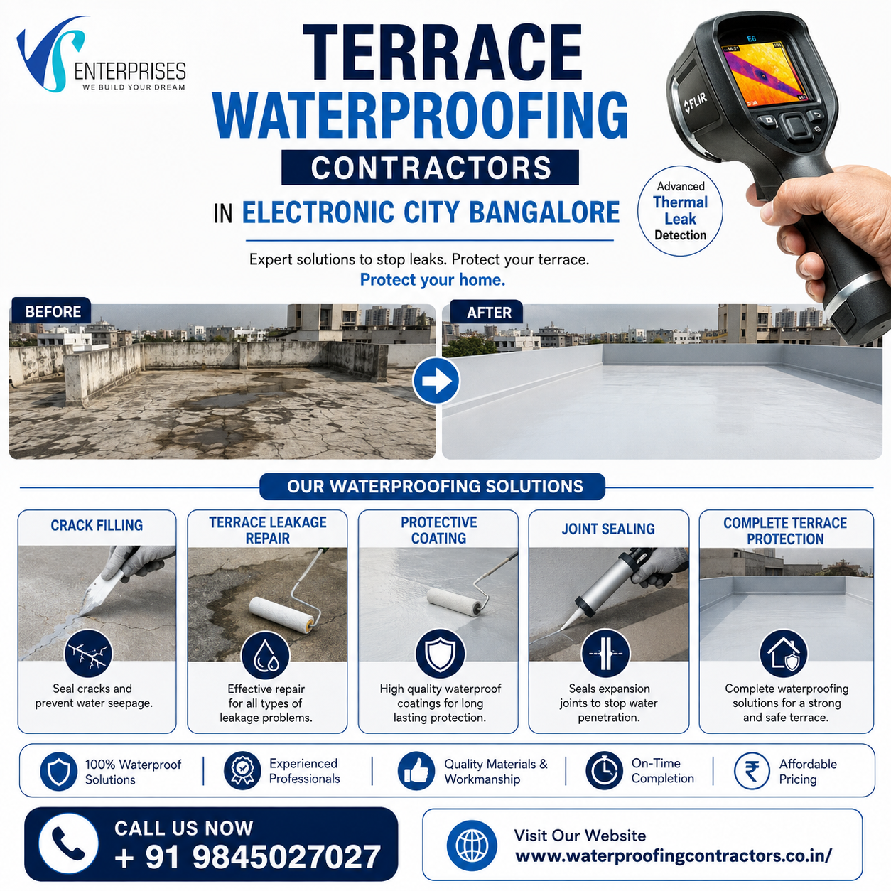  Terrace Waterproofing Contractors in Electronic City Bangalore