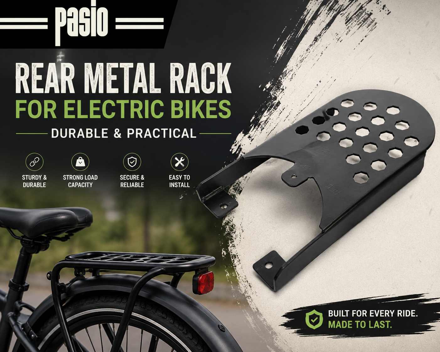  Rear Metal Rack for Electric Bikes  Durable & Practical
