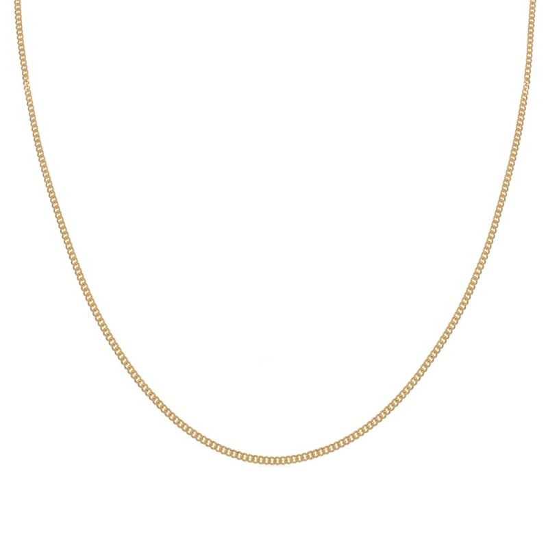  18ct Yellow Gold Solid Classic Italian Made Curb Chain - 1.5mm