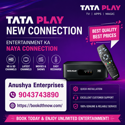  Tata Play New Connection Tiruvannamalai | HD DTH Installation