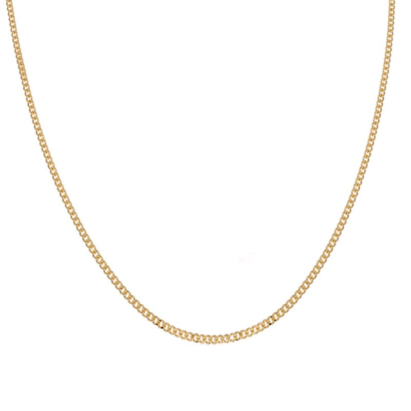  18ct Yellow Gold Solid Classic Italian Made Curb Chain - 1.90mm