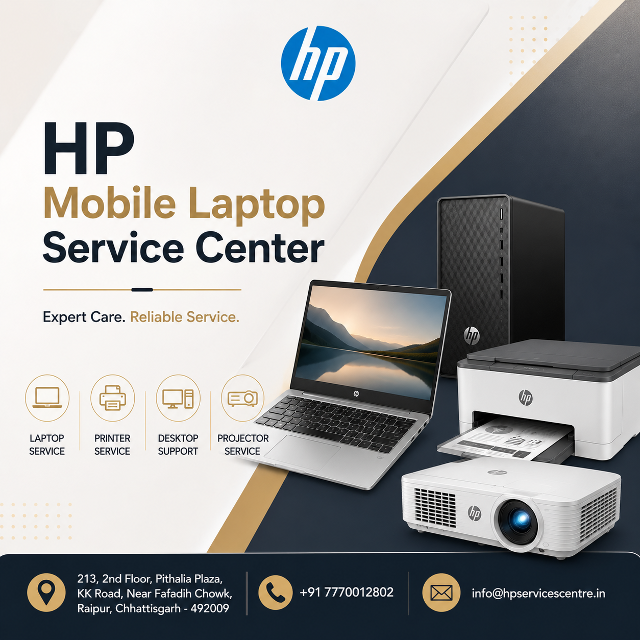  HP Mobile Laptop Service Center in Raipur