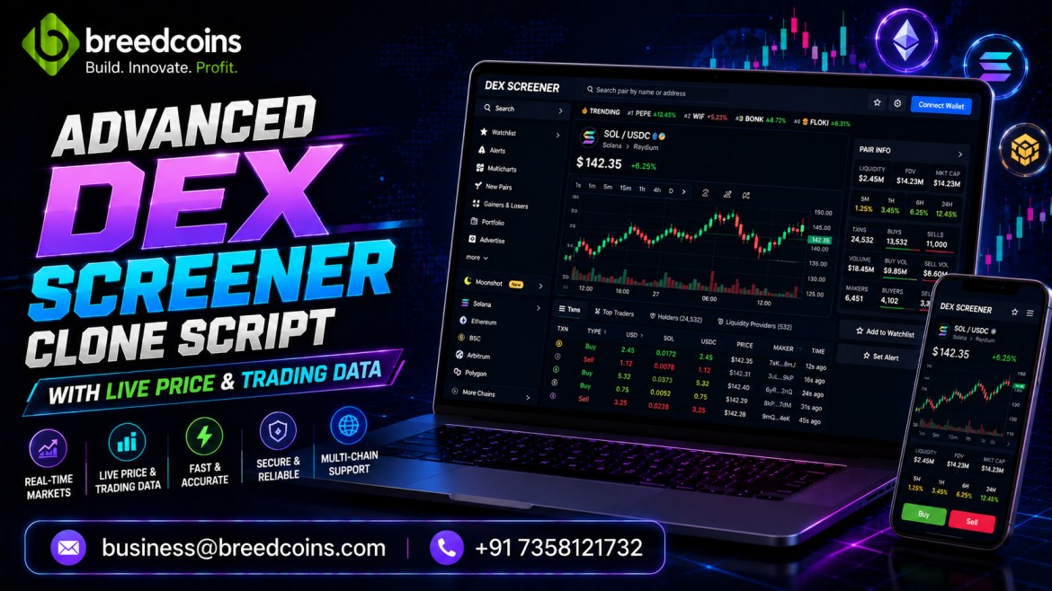  Advanced DEX Screener Clone Script with Live Price & Trading Data