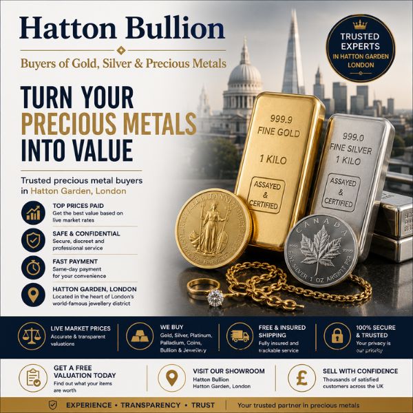  Trusted Precious Metal Buyers in London - Sell With Confidence